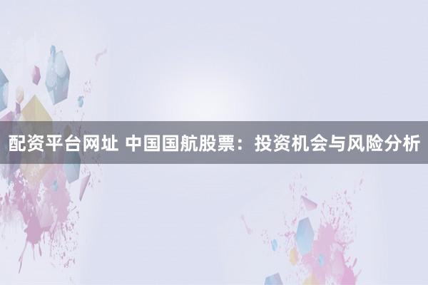 配资平台网址 中国国航股票：投资机会与风险分析