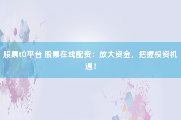 股票t0平台 股票在线配资：放大资金，把握投资机遇！