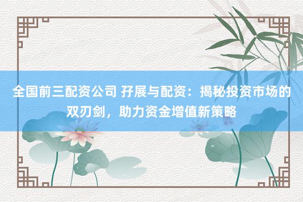全国前三配资公司 孖展与配资：揭秘投资市场的双刃剑，助力资金增值新策略